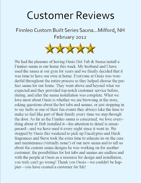 Customer reviews Custom sauna Milford