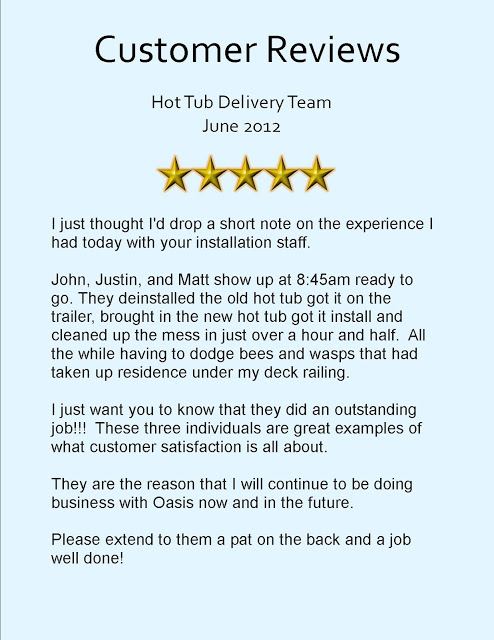 Customer reviews Delivery Team
