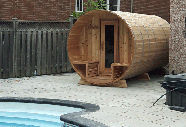 Knotty Cedar Sauna Barrel