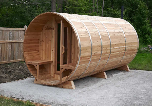 Knotty Cedar Sauna Barrel