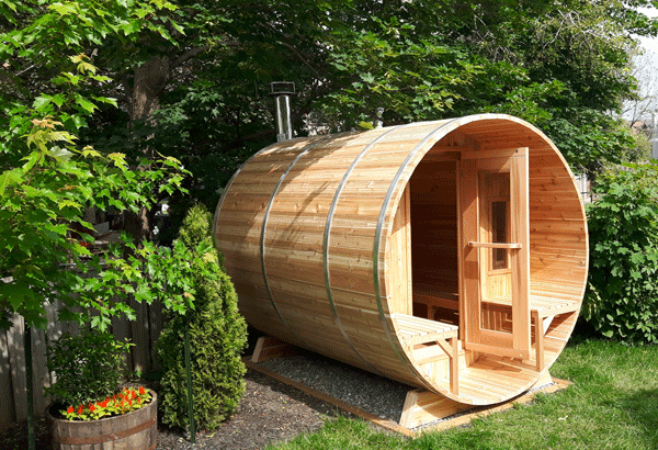 Knotty Cedar Sauna Barrel