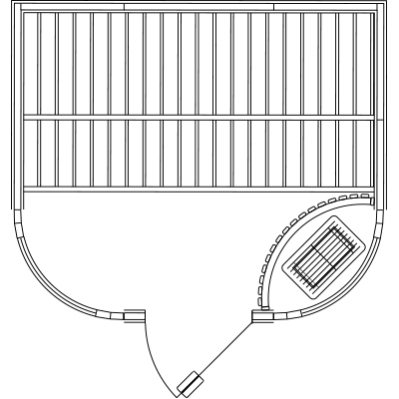 Finnleo Aurora Sauna Floor Plan