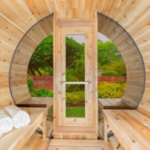 Dundalk Canadian Timber Outdoor Barrel Sauna Serenity MP