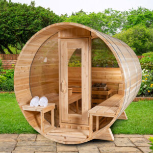Dundalk-Leisurecraft-Tranquility-MP-Barrel-Sauna-5 Dundalk Canadian Timber Outdoor Barrel Sauna Tranquility MP