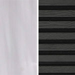 Sterling Silver / Grey Ribbed